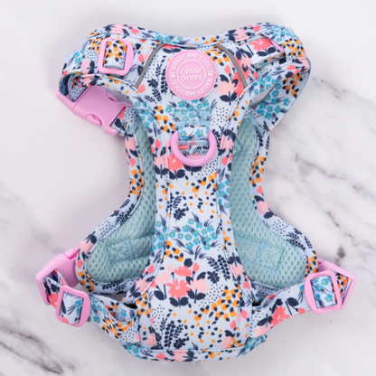 Floral Dog Harness - Colour Drops - Spring Dreams: XS