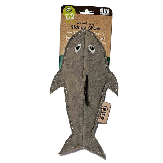Sidney Shark- Eco Leather Dog Toy: Sidney