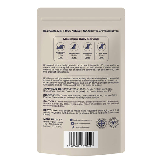 Calming Goats Milk Powder for Dogs | Makes Twelve Pints.