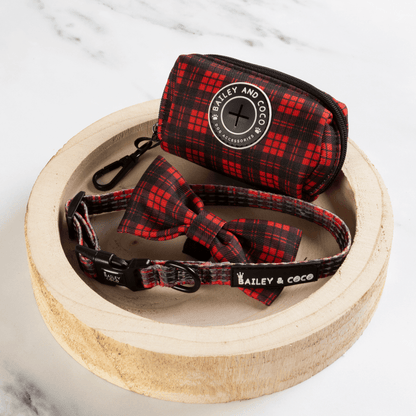 Trail & Glow® Dog Harness - The Red Tartan One: XL