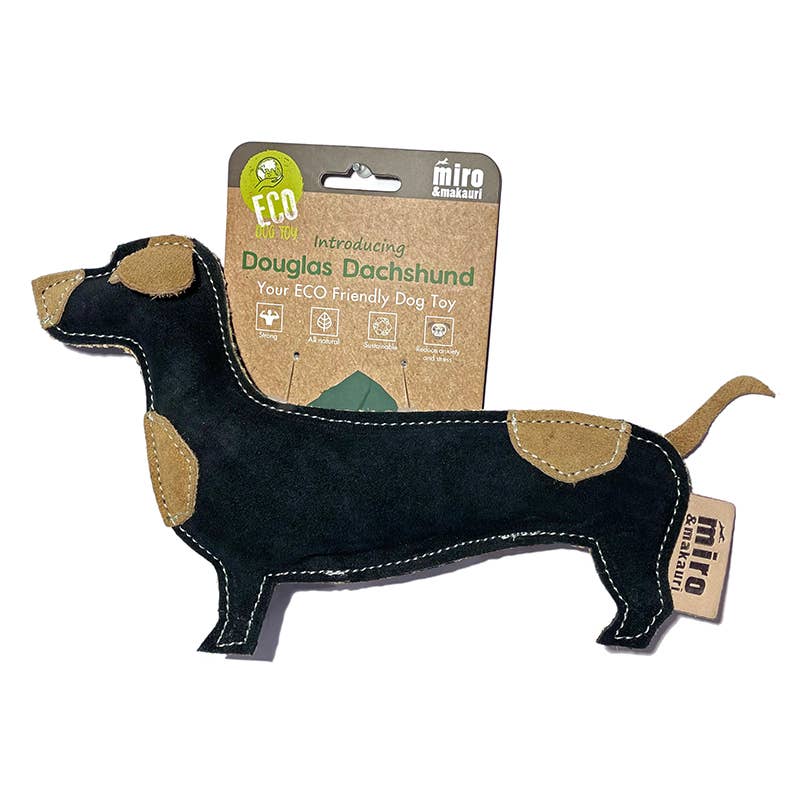 Douglas Dachshund - Eco Leather Dog Toy: Douglas