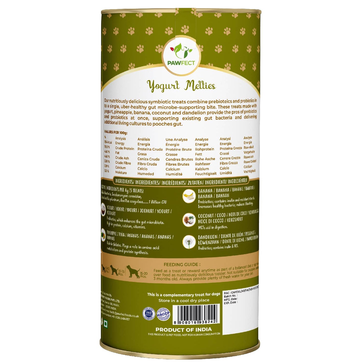 Prebiotic and Probiotic Dog Treats: Pineapple & Yogurt